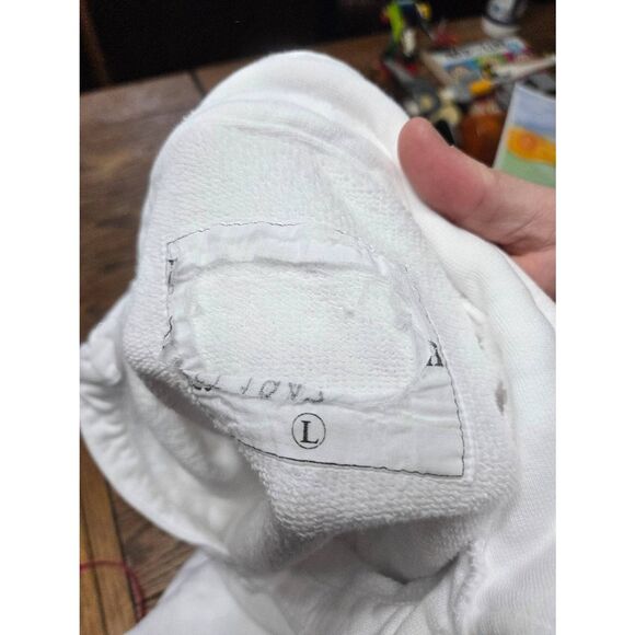 Frank & Eileen - Patrick Popover Henley Triple Fleece in white sz Large - Picture 5 of 7